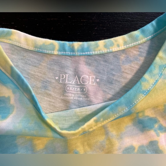 Girls Tie Dye Tie-Front Top XS - Picture 4 of 4